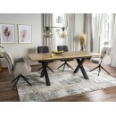 Стол обеденный SIGNAL XAVIERO II дуб артизан/черный 160-240/90